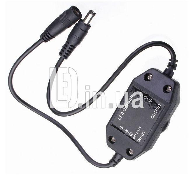 LED дімер 12-24V 6A з регулятором та кабелями DC LED03252 фото