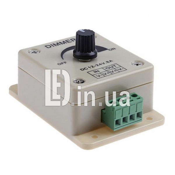 LED дімер 12-24V 8А з ручкою-регулятором LED03186 фото