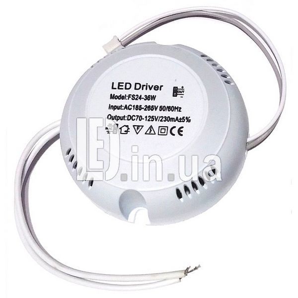 Драйвер світлодіодів 24-36w 230mA 220В круглий LED03700 фото