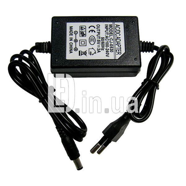 Блок живлення 5V 3A15W штекер 5.5/2.5 LED03451 фото