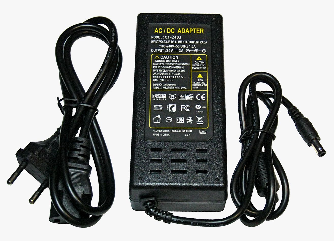 AC/DC adapter 24v 3a 72w AC/DC power adapter 24v 3a 72w plastic