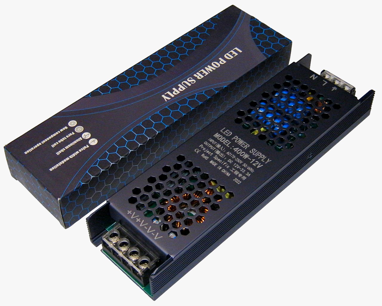 LED power supply 400w 12v 33a slim Блок питания 12В 400Вт 33А узкий