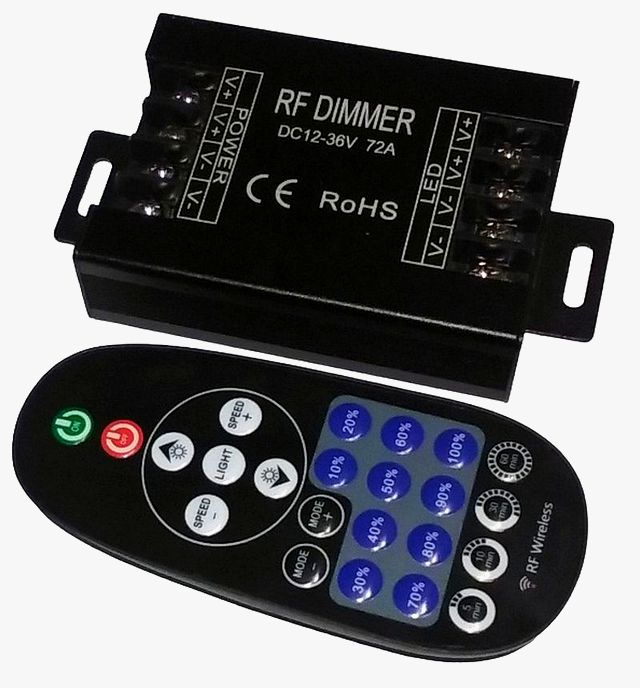 LED RF Dimmer 12v 24v 36v 72a