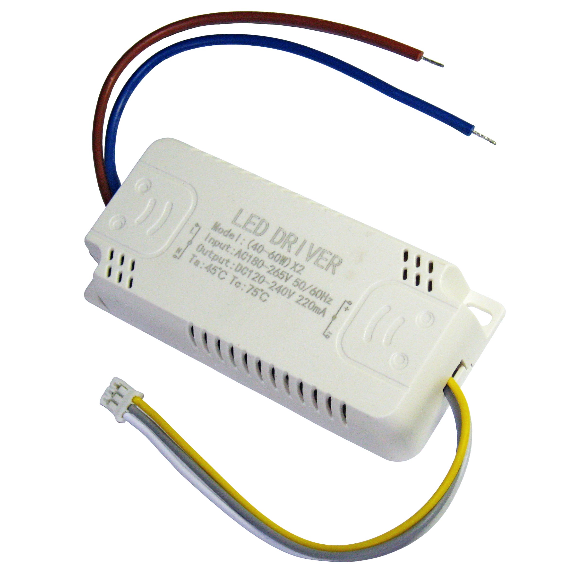 Драйвер светодиодов 220мА (40-60Вт)x2 LED driver 220mA (40-60w)x2
