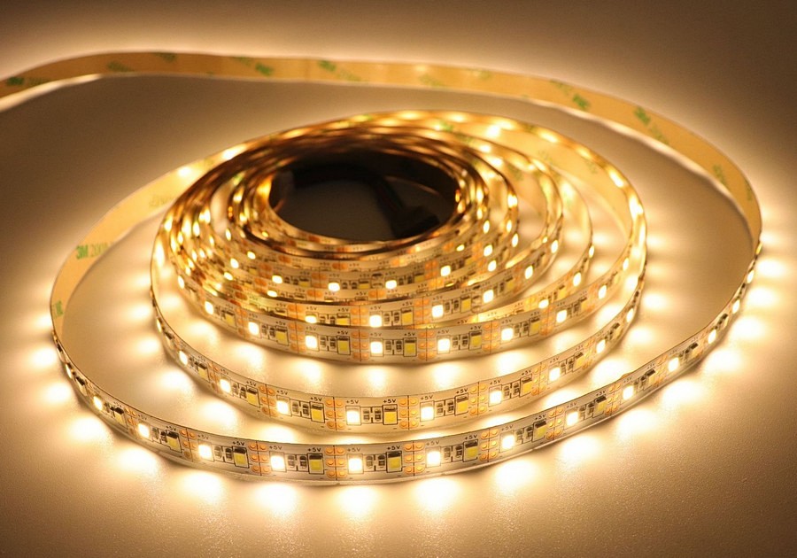 Светодиодная лента 5В 2835(120LED/м) CCT LED strip 5v 2835 120 CW+WW