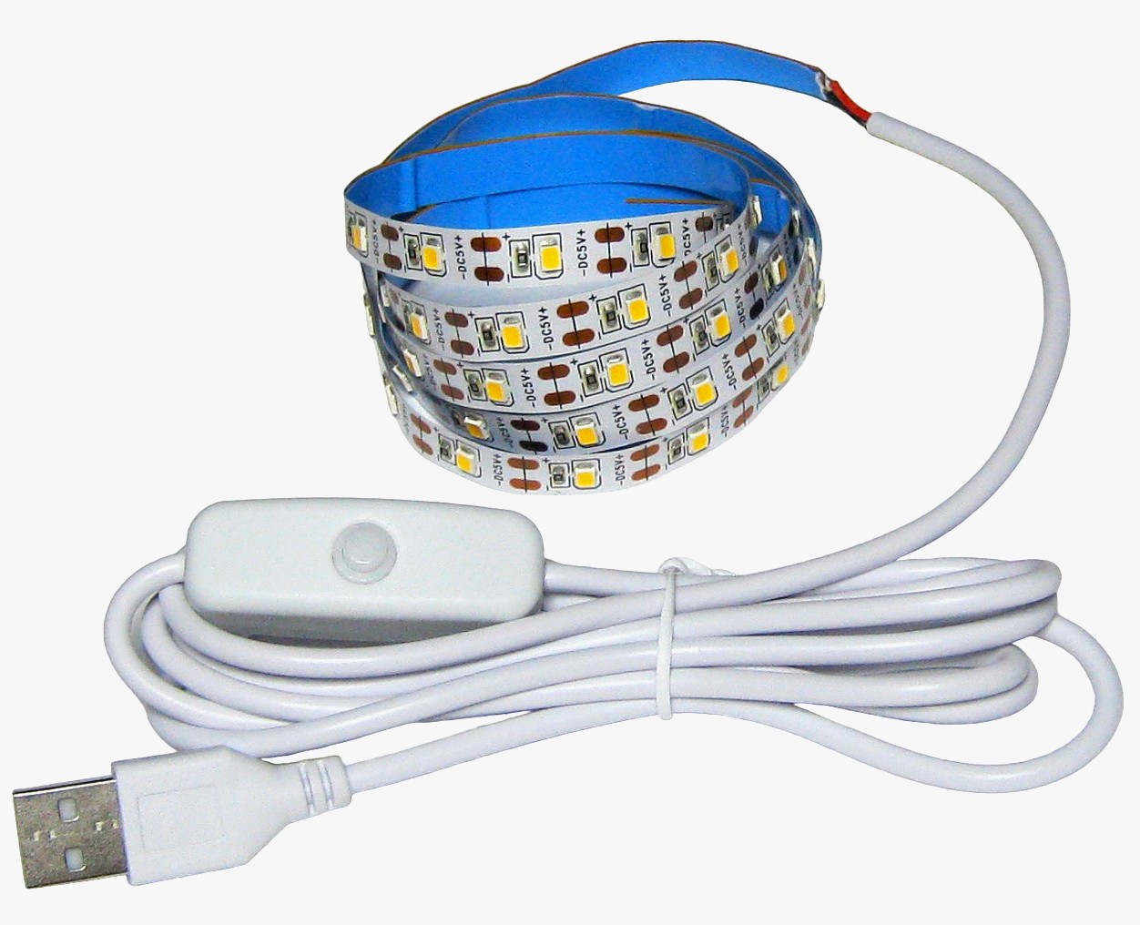 Светодиодная лента 5в USB нейтральная LED strip 5v 2835 60 USB switch