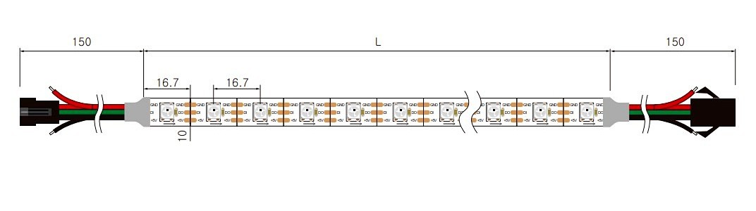 Smart LED strip WS2812b 5V IP20